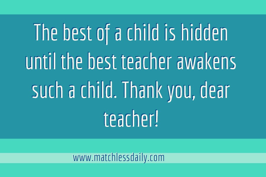 You Are the Best Teacher Quotes