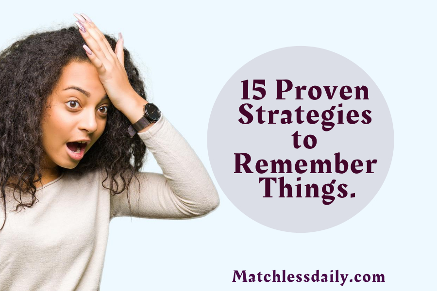 strategies to remember things